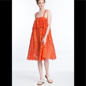 NWT Tracy Reese Lace Cami African Orange Dress